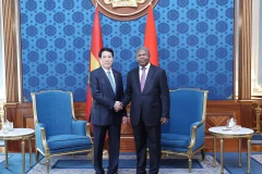 Le président Luong Cuong et son homologue angolais João Manuel Gonçalves Lourenço. Photo: VNA