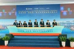 Lancement d’une nouvelle ligne maritime stratégique entre le Golfe du Tonkin, Hai Phong et Kolkata. Photo: VNA