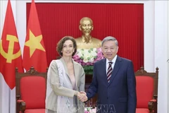 Le secrétaire général du Parti, Tô Lâm et Audrey Azoulay, directrice générale de l'UNESCO. Photo: VNA