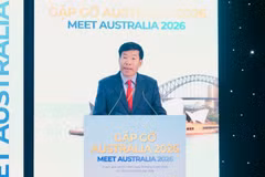 Le vice-ministre vietnamien des Affaires étrangères, Nguyên Manh Cuong, s'exprime lors de l'événement. Photo: Ministère vietnamien des Affaires étrangères