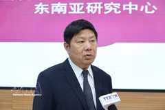 Le professeur Xu Liping, directeur du Centre de recherche sur l’Asie du Sud-Est relevant de l’Institut des études stratégiques mondiales et Asie-Pacifique de l’Académie chinoise des sciences sociales. Photo: VNA