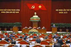 Ouverture du 15e Plénum du Comité central du Parti communiste du Vietnam (13e mandat) à Hanoï. Photo: VNA