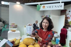 Présentation de produits agricoles vietnamiens en Italie. Photo: VNA