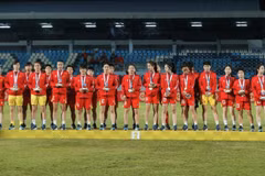 Les footballeuses vietnamiennes. Photo: VNA