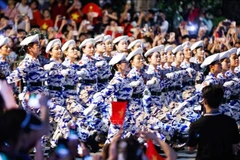La première répétition générale du grand défilé militaire et civil. Photo: VNA