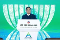 Le Premier ministre Pham Minh Chinh s'exprime lors du Forum de l'avenir de l'ASEAN 2025 à Hanoi. Photo: VNA