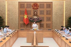 Le vice-Premier ministre Hô Duc Phoc s'exprime lors de la réunion