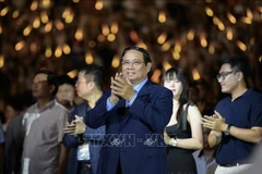 Le Premier ministre Phạm Minh Chính au troisième grand concert organisé par la Télévision nationale du Vietnam (VTV), intitulé "V Fest – Vietnam Today", au Centre national des expositions (commune de Dông Anh, Hanoi). Photo: VNA