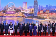 Le Premier ministre Pham Minh Chinh et d'autres dirigeants des pays lors du Sommet 2025 de l'Organisation de Coopération de Shanghai (OCS). Photo: VNA
