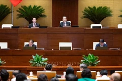 La séance plénière de la 9e session de l'Assemblée nationale, le 26 mai à Hanoi. Photo: VNA