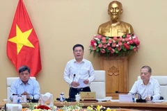 Le ministre de l’Industrie et du Commerce, Nguyên Hông Diên, s'exprime lors de la conférence. Photo: VietnamPlus