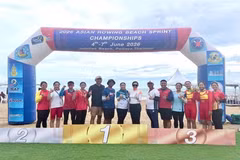 Pour sa première participation aux Championnats asiatiques d’aviron de mer, organisés en Thaïlande du 4 au 7 juin, l’équipe vietnamienne a réalisé une performance remarquée en remportant deux médailles d’or, une médaille d’argent et une médaille de bronze. Photo: tdtt.gov.vn 