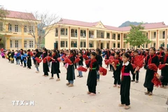École primaire et secondaire semi-internat pour les minorités ethniques de Linh Phu. Photo: VNA