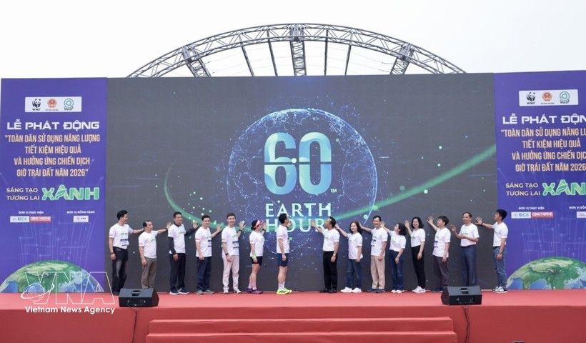 Cérémonie de lancement de la campagne « Tout le monde pratique une utilisation efficace de l’énergie en réponse à Heure de la Terre 2026 » sous le thème « Innovation verte, avenir vert », tenue à Hanoï le 21 mars 2026. (Photo : VNA)