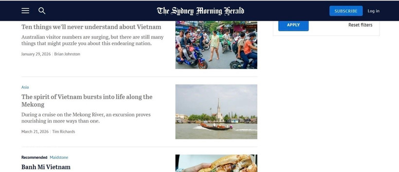 Un média australien met en lumière le charme du Mékong vietnamien. 