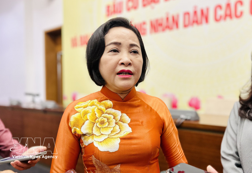 La vice-présidente de l’Assemblée nationale, Nguyen Thi Thanh, membre du Conseil électoral national. Photo: VNA