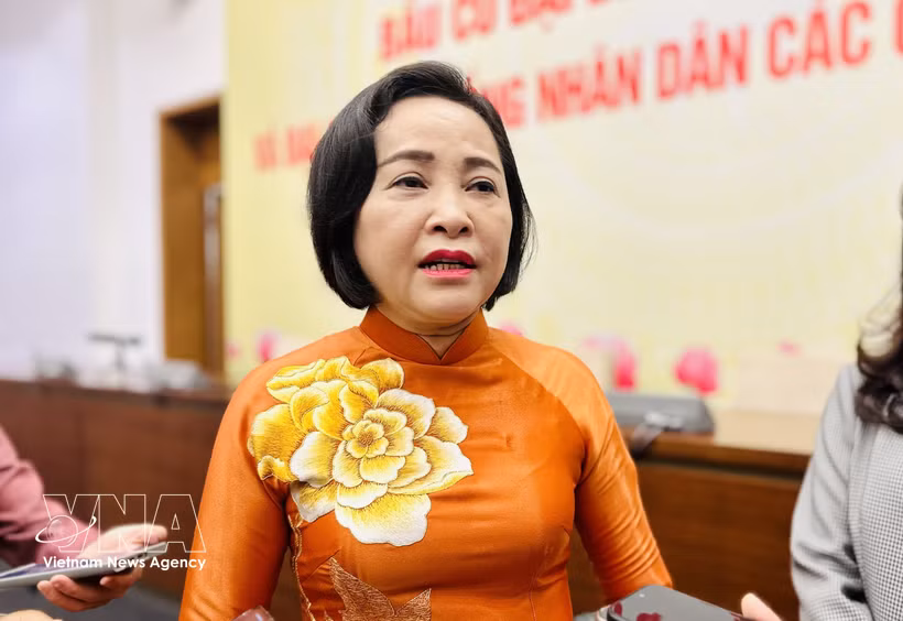 La vice-présidente de l’Assemblée nationale, Nguyen Thi Thanh, membre du Conseil électoral national. Photo: VNA
