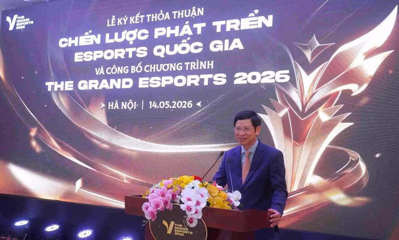Le vice-ministre de la Culture, des Sports et du Tourisme, Ho An Phong, prend la parole lors de l'événement. Photo fournie par les organisateurs