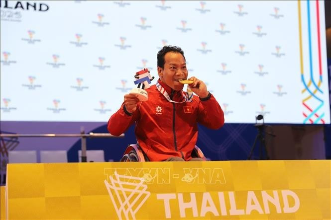 L'haltérophile vietnamien Le Van Cong (Photo : VNA)