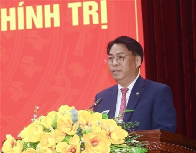 Phan Thang An, membre du Comité central du Parti, secrétaire du Comité provincial du Parti de Cao Bang et chef de la délégation provinciale au Congrès. Photo . VNA