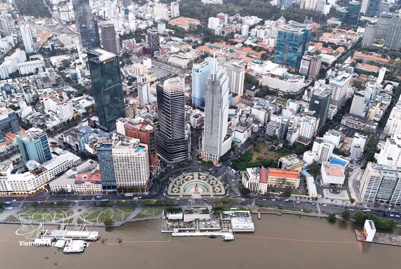 Vue du Centre financier international du Vietnam à Hô Chi Minh-Ville (Photo : VNA)
