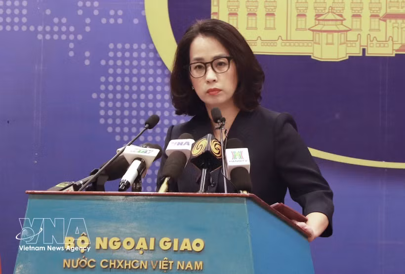 La porte-parole du ministère des Affaires étrangères, Pham Thu Hang. Photo : VNA