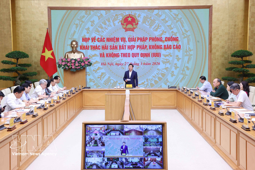 Le vice-Premier ministre Trân Hông Hà lors de la réunion. Photo : VNA