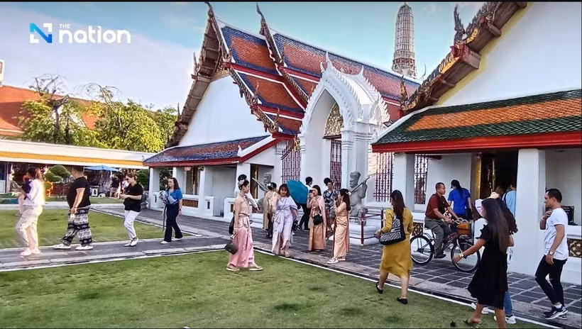 La Thaïlande a accueilli 9,17 millions de visiteurs étrangers entre le 1er janvier et le 29 mars, soit une baisse de 2,29 % par rapport à la même période de l'année précédente. (Photo : nationthailand.com)