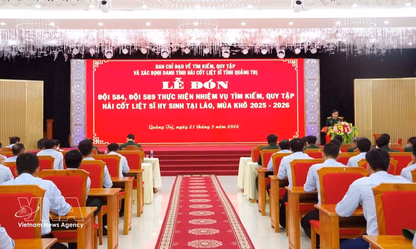 Lors de la cérémonie de bienvenue (Photo : VNA)