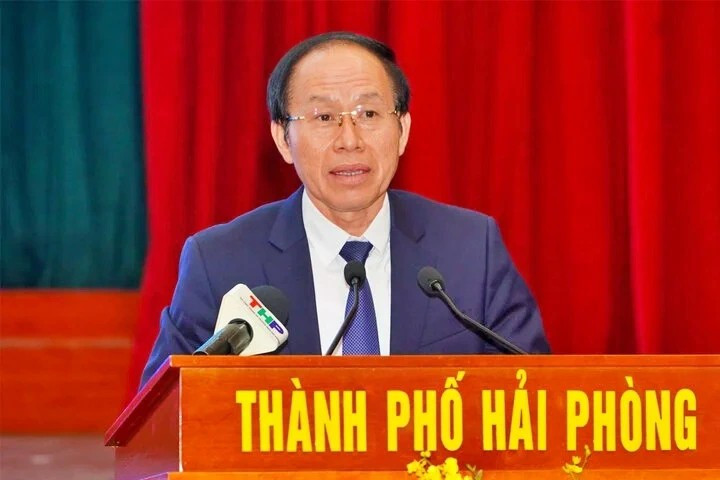 Lê Tiên Châu, secrétaire du Comité municipal du Parti de Hai Phong. Photo ; Union des jeunes de la ville de Hai Phong