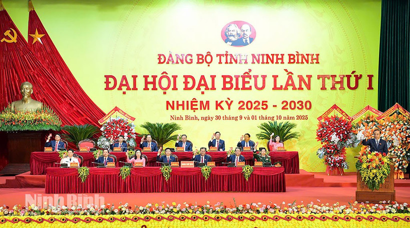Congrès de l'organisation du Parti de Ninh Binh pour le mandat 2025-2030. Photo: VNA