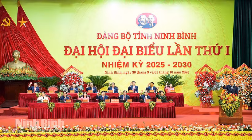 Congrès de l'organisation du Parti de Ninh Binh pour le mandat 2025-2030. Photo: VNA