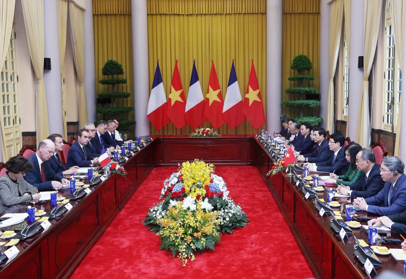 Panorama de l'entretien. Photo: VNA