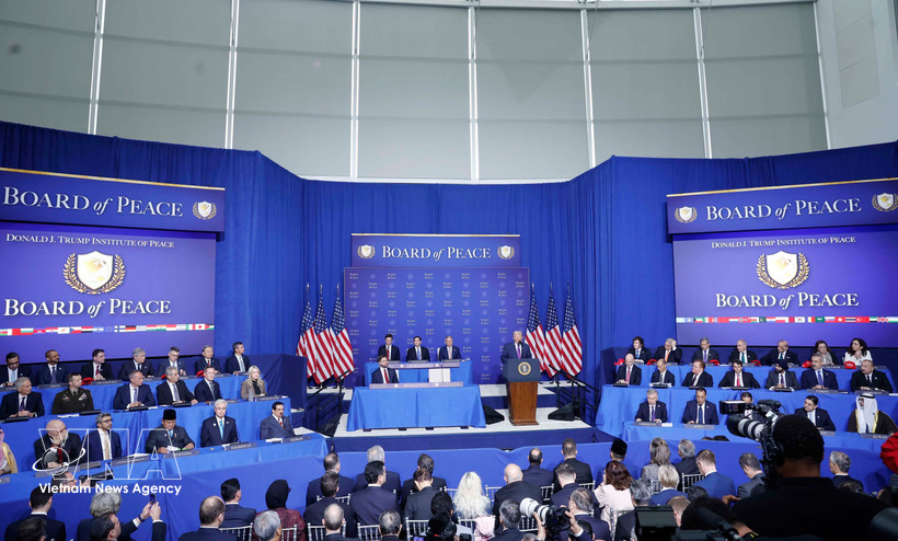 Le secrétaire général To Lam assiste à la réunion inaugurale du Conseil de la paix sur Gaza à Washington D.C., États-Unis. Photo : VNA