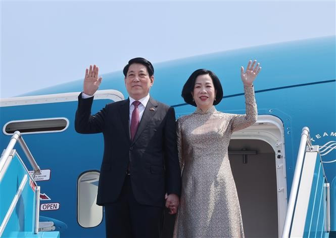Le président de la République, Luong Cuong, et son épouse