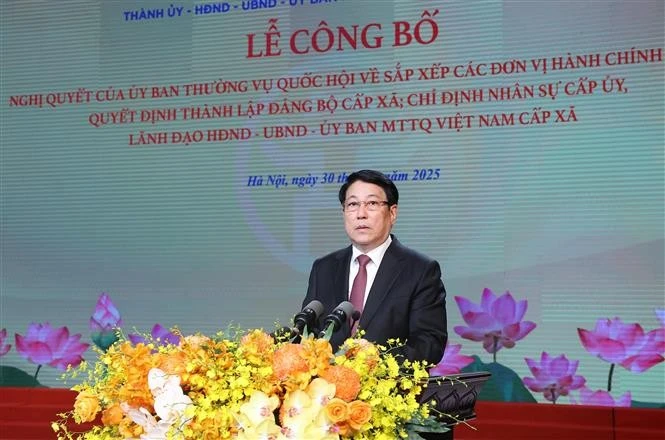 Le président de la République, Luong Cuong, s'exprime lors de l'événement. Photo: VNA