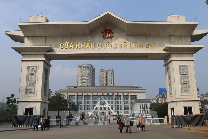 Poste frontalier international de Lao Cai. Photo: VNA
