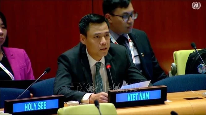 L’ambassadeur Dang Hoang Giang, chef de la Mission permanente du Vietnam auprès de l’ONU. Photo: VNA