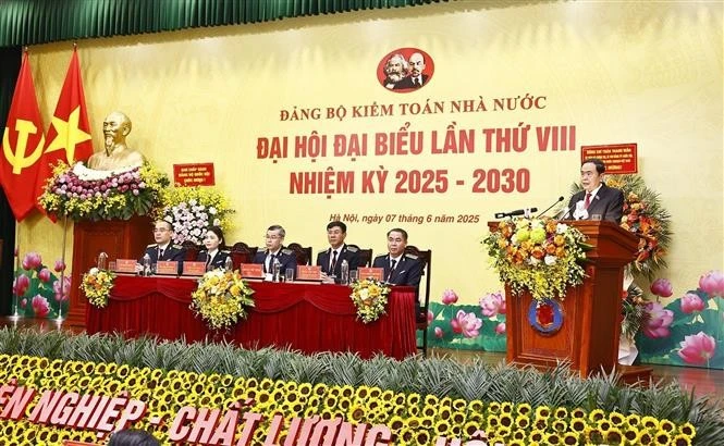 Le président de l’Assemblée nationale Trân Thanh Man, s'exprime lors de l'événement. Photo: VNA
