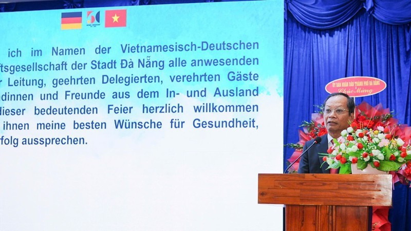 Nguyen Huu Lai, président de l’Association d’amitié Vietnam – Allemagne de Da Nang, lors de l'événement. Photo: nhandan.vn