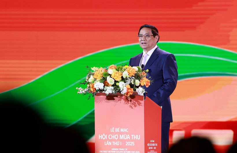 Le Premier ministre Pham Minh Chinh lors de la cérémonie. Photo: VNA