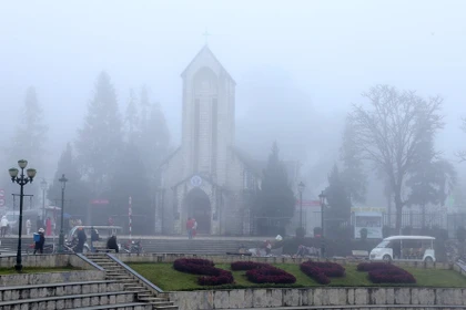 Sa Pa a un cadeau glacial cette année pour Noël. Photo d'illustration : VNA