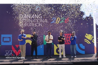 Lors de la cérémonie d'ouverture du Marathon international de Dà Nang 2026. Photo : VNA