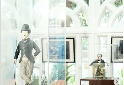 Vue de l’exposition « Charlie Chaplin : Échos d’une légende». Photo: Instagram