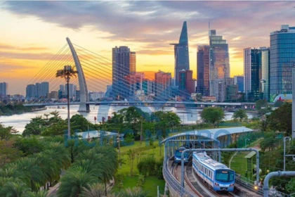 La ligne de métro Bên Thành - Suôi Tiên, première ligne de métro de la mégapole du Sud, a été mise en service en décembre 2024. Photo : Autorité de gestion des chemins de fer urbains