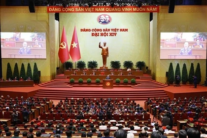 Le secrétaire général Tô Lâm s’exprime en clôture du 14e Congrès national du Parti communiste du Vietnam, à Hanoi, le 23 janvier 2025. Photo : VNA