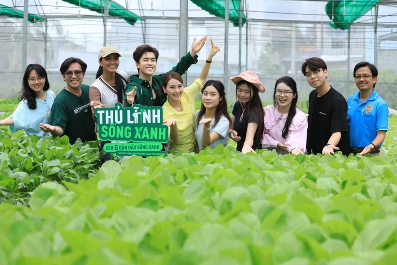 Lancée par Pananasonic , la campagne "Vivons vert avec la génération G" a suscité une réponse positive chez les jeunes Vietnamiens. Photo: tuoitrethudo.vn