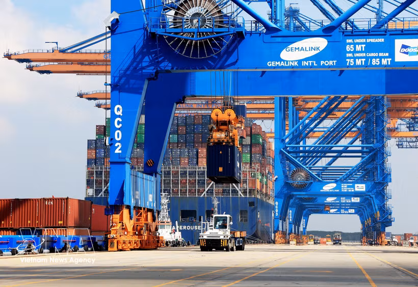 Le port Gemalink du complexe portuaire Cai Mép - Thi Vai. Photo: VNA