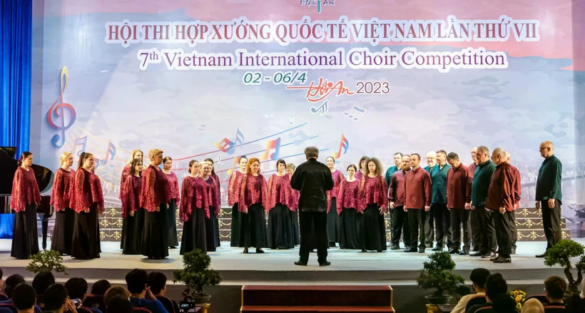 La chorale slovaque Cantica Collegium Musicum a remporté le Grand Prix du Concours international de chorales du Vietnam 2023 à Hôi An, province de Quang Nam. Photo: Interkultur