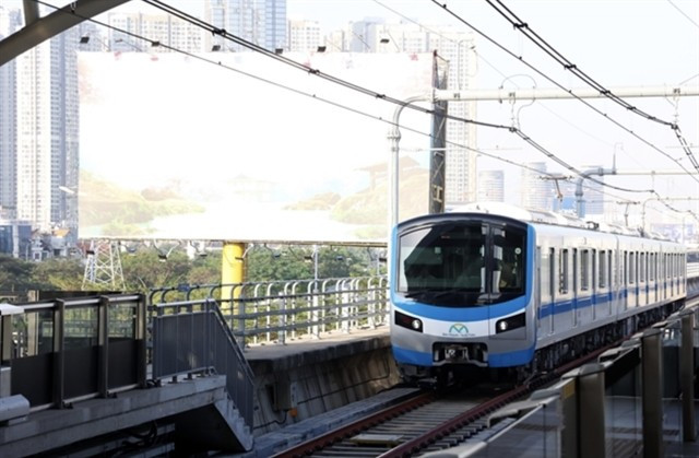 Ligne de métro n°1 à Hô Chi Minh-Ville. Photo: VNA
